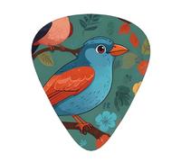bird Cute Guitar picks in thin, medium, and thick sizes, 12-piece set, suitable for electric guitar and various instruments