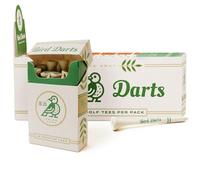 Bird Darts Premium Bamboo Golf Tees | Pack of 18 Wooden Golf Tees in Vintage-Style Packaging | Durable, Biodegradable 2 ¾ Golf Tees | Golf Tee Holder & Organizer for Stylish, Organized Golfers