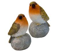 Bird décor for outdoor use, 2 x decorative birds for the garden