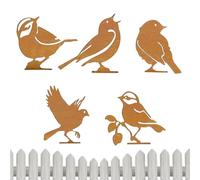 Bird Decor for Outside | Stake Yard Art,Birds Decorative Rust Garden Signs,for Flower Pot Planter Fence Branch Outdoor Yard Landscape Lawn Patio Birthday Party