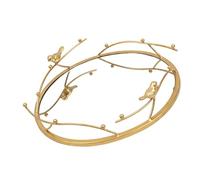 Bird Decorative Mirrored Jewelry Tray Perfumes Organizers Makeup Cosmetic Bathroom Vanity for Counter Dresser Decors Mirrored Vanity