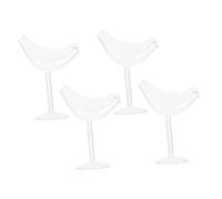 Bird Design Cocktail Glass Creative Flutes Glasses Long Stem Wine Cups Crystal Drinking Goblet Decorative Dinnerware For Night Bar Home Party Wedding 4pcs