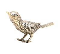 Bird Desk Ornament - Tabletop Feathered Sculpture, Workplace Passerine Knick-Knack, Bureau Finch Keepsake, Countertop Warbler Bauble, Cabinet Swallow Jewel, Study Perch | Utility For Bedroom Mantel.