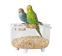 Bird Desktop Training Stand - Toilet Training Perch for with Removable Stainless Steel Feeding Bowl | Toilet Playground for Medium Budgies Cockatiels Lovebirds