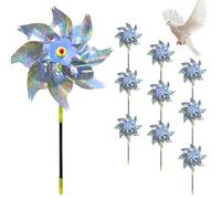 Bird Deterrents for Outside, 10 Pack Reflective Pinwheels for Garden and Yard Decor, Wind Spinners Outdoor Bird scare Devices Windmills Bird Deterrents for Lawn Patio Farm