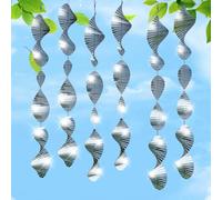 Bird Deterrents for Outside Patio, Bird Scare Devices Set Highly Reflective 3D Wind Spinners Outdoor Garden Decor, Bird Reflectors to Keep Birds Away Window Roof Yard Orchards Deck 9 Discs 3 Pcs