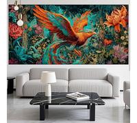 Bird Diamond Art Flower Diamond Painting Arts and Crafts for Adults,5D Diamont Painting Kits Adults Crysta Cross Stitch Crafts Pictures,DIY Embroidery Kit for Beginner Home Wall Decor 32x80in LK-935
