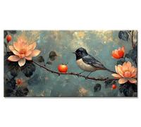 Bird Diamond Art Kits Adults, 5D Flower Diamond Painting Kit with Accessories, DIY Full Drill Crystal Art Cross Stitch Embroidery Pictures, Gem Arts and Crafts for Kids Decor Gifts 100x200cm y-1001