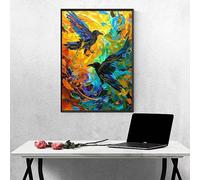 Bird Diamond Art Yellow 5d Diamond Painting Kits for Adults Full Drill Crystal Art Kits for Beginners, DIY Cross Stitch Embroidery Crafts Pictures for Home Wall Decor, Gifts (12×16 inch) PJY9 Q-T