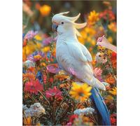 Bird Diamond Painting Flower Diamond Art with Square Full Drill, 5D DIY Crystal Art Painting Rhinestone Cross Stitch Kit, Dimond Arts and Crafts for Adults Beginners, Autumn Room Decor 16x20 inch G-70