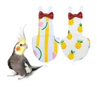 Bird Diaper Nappy Clothes Reusable Washable Cloth for Parrot Macaw Budgies Parakeet Red