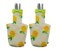 Bird Diapers for Pigeons, Clothes Reusable Washable Parrot Diaper, 2X Soft Liners Leak-Proof Training Nappy Adjustable, Pet Supplies, Pineapple Print