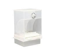 Bird Disaster | Acrylic Food Container with Perch: Durable Cage Accessories for Cockatiel, Squirrel, Tong, Lovebirds, Budgies, Canary