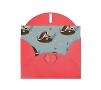 Bird dragonfly pattern Greeting Card With Envelope, Birthday Card, Christmas Card, Invitation Card, 3 Colors