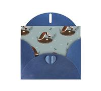 Bird dragonfly pattern Greeting Card With Envelope, Birthday Card, Christmas Card, Invitation Card, 3 Colors