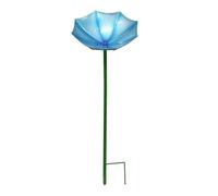 ＡＷＨＡＯ Bird Drinker Station with Iron Ground Stake for Backyard Feeding, Blue