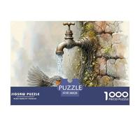 Bird Drinking Water Smooth Surface Pieces Great for Improving Patience, Focus And Cognitive Ability in Spare Time 38x26cm/1000pcs