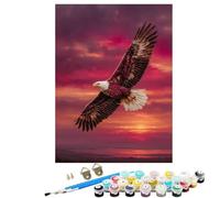 Bird Eagle Paint by Numbers for Children, 12 x 16 in Large Paint by Numbers for Adults, DIY Oil Paintings Crafts Hobbies for Women Gifts With Frame Brushes and Acrylic Pigment Home Wall Decor BJHDK661