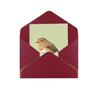 Bird Elegant Greeting Card - Premium Pearlescent Paper Folding Card With Gold Trim, Ideal For Holiday Greetings, Birthdays, Weddings, And Valentine'S Day