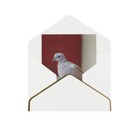 Bird Elegant Greeting Card - Premium Pearlescent Paper Folding Card With Gold Trim, Ideal For Holiday Greetings, Birthdays, Weddings, And Valentine'S Day