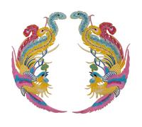 Bird Embroidered Applique Sew Iron on Polyester Applique for Clothing Shirt Jackets Cheongsam Dress Bag Decoration Embroidered Resurrected Fix