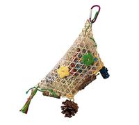 Bird Enrichment Feeder - Mental Challenge Chewing Toy, Foraging Development | Parakeets Cockatiels Finches Behavior Aid Indoor-Outdoor Cage Accessory Stress Tool for Small Feathered Pets
