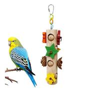 Bird Enrichment Kit - Solid Wood Ornament, Multi-Texture Hanging Hub and Sisal Fiber, Boredom Relief Device for Exotic Species, Animal Accessories, Colorful Tear Up Station for F