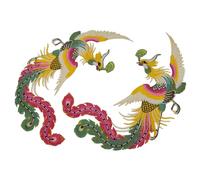 Bird Fabric Applique Sew Iron on Fabric Applique for Garment Theater Costume Clothing Embellishment Resurrected Embroidered Label for Costumes