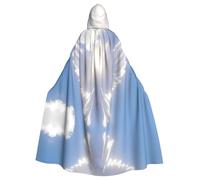 Bird Facing The Sun Patterned Hooded Poncho, Unisex Hooded Poncho For Cosplay Halloween Costume Party