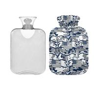 Bird Faith Flag Camouflage hot Waterbottle with Soft Cover 2L Warm Water Bottle for Bed for Menstrual Cramps Neck Shoulder Warmer Bolsa Caliente para Dolores musculares