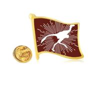 Bird Feather Speed Predator Golden Metal Flag Lapel Pin Badge