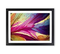 Bird Feather Splash Vol.1 H1022 Framed Print for Living Room Bedroom Home Office Décor, Wall Art Picture Ready to Hang, Black A2 Frame (64 x 46 cm)