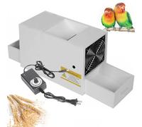 Bird Feed Blown Shell Splitter, Parrot Feed Electric Grain Blowing Machine with Double Drawer, Adjustable Speed Fan, Bird Seed Cleaner Cleaning Machine for Millet, Grains, Melon Seeds