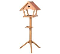 Bird Feeder 139cm Wooden Stand Garden Outdoor Weather Resistant Hanging Tray