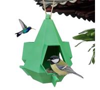 Bird Feeder - 14.1×14.5cm Small Nest, 3D Printing Charming Shelter, Hangable Hummingbird Feeder with Easy Refill Roof Design | Outdoor Garden Yard Balcony Finch Viewing for Adults Elderly