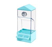 Bird Feeder - 3.35 x 2.95 x 8.27 Inch Parrot Feeder for Backyard, External Cage Transparent Dining Container with Easy Feeding Function for Outdoor, Backyards, Animals Zone, Ready-to-Use Box