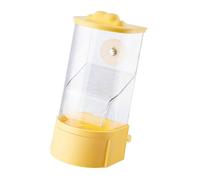 Bird Feeder Automatic Clear Food Holder Dispenser features a stand with a mess free stand for cage birds