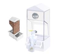 Bird Feeder | Automatic Pet Parrot Feeder for Cage - Anti-Splash Birds Dining Equipment for Finch Cockatiel Parakeet Sparrows Robins Canary Cockatoo