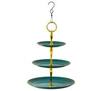 Bird Feeder Bath, Goldfinches Feeder, Bath Fountain Birdfeeders, Hangable Design, Patio Garden Decorative, Outdoor Yard Lawn Decoration for Small Birds, Green/Red