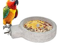 Bird Feeder Bowl Lightweight Feeding Bowl Made of Pumice Stone | Bird bowl for cockatiels, budgies, hummingbirds, for feeding outdoors, on the patio, balcony and in