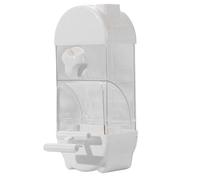 Bird Feeder Dispenser, Smart Parakeet Feeder, House Shaped Feeder, Cage Water Dispenser, Anti-Spill Bird Feeder, Finch Food Container, Clear Bird Drinker, Parrot Cage Accessory