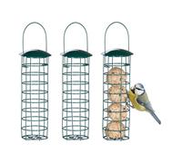 Bird feeder Fat Ball Dispenser Round Dark Green Wild Bird Feeder 3 pack