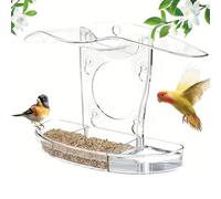 Bird Feeder | Feeding Stations for Pets with Large Capacity | Window Bird Feeder with Strong Suction Cups, for Budgies, Wedge Tail Parakeets, Cockatiels, Macaw, Sparrows