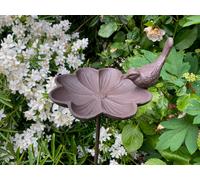 Bird Feeder Flower Stake - Dish Table Birdbath - Cast Iron Garden Gift Ornament