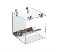 Bird Feeder Food Container Seed Dish No-Mess Anti-spill NO Assembly Hanging in Cage for Small Birds Budgerigar Canary Cockatiel Finch Parakeet Green Cheek Conures Parrotlets Lovebirds