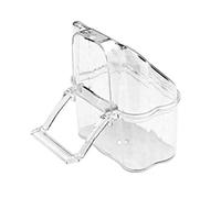 Bird Feeder For Cage Hanging Parakeet Food Water Container Cockatiel Feeding Box Transparent With Perch Bird Feeder Hangers For Outside Squirrel Proof