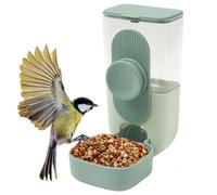 Bird Feeder For Caged Birds | Clear Automatic Food Container | Feed Parakeet Tool, Cage Suspended Feeders For Parrots, Cockatiels