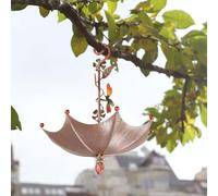 Bird Feeder for Garden Hanging Design with Butterfly Bee Dragonfly Metal Body Large Capacity Feeder for Multiple Birds Outdoor Use (Butterfly)