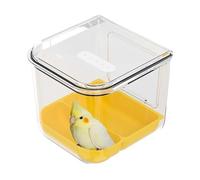 Bird Feeder for the Cage, Transparent Bath Container for Birds, Hanging Cage Bath Container - For Conure, Parakeet, Canary, Finch, Cockatiel, Lovebird,