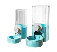 Bird Feeder Hanging Cage Automatic Water Dispenser Auto 1.2L Self Feeding Feeder And 0.52L Waterer Set Crate Auto Dish For Puppy Cats Ferret Pig Small (Blue, One Size)